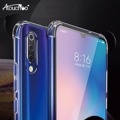 Atouchbo Anti Burst ShockProof Transparent Case for Xiaomi Redmi Note 8 7 Pro K20 K30 Clear Back Cover Mi 9 8 Note 10 CC9 Pro Case