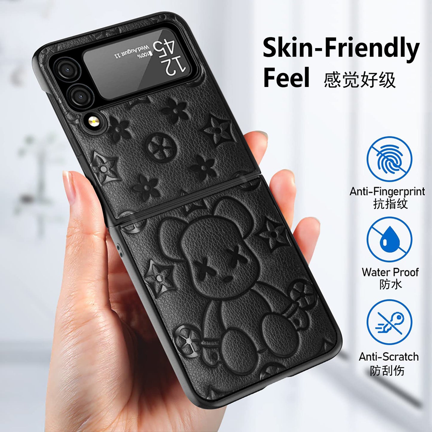 High Quality Leather Full Protective Case For SAM Flip 4 Waterproof Colorful Cover For Samsung Flip 4 Shockproof Case