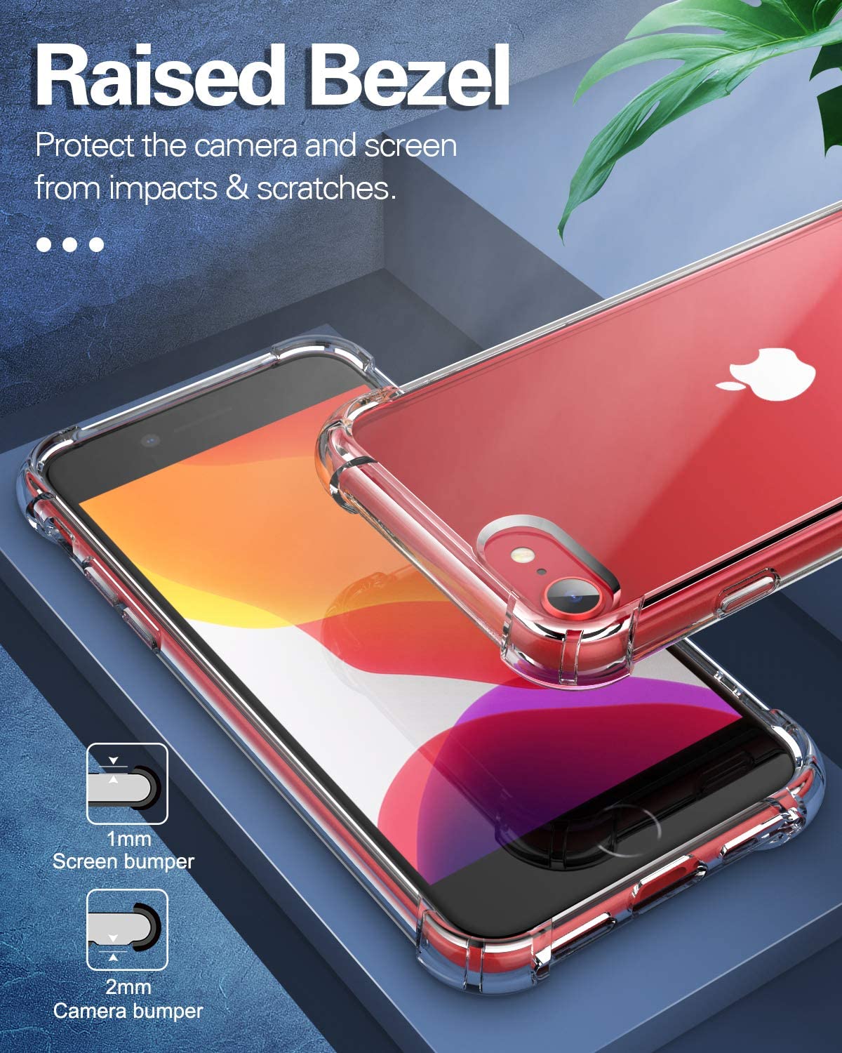 Atouchbo Shockproof Clear Mobile Phone Case Back Cover for iPhone 7 8 9 PC TPU Bumper Phone Cover Case for iPhone SE 2020