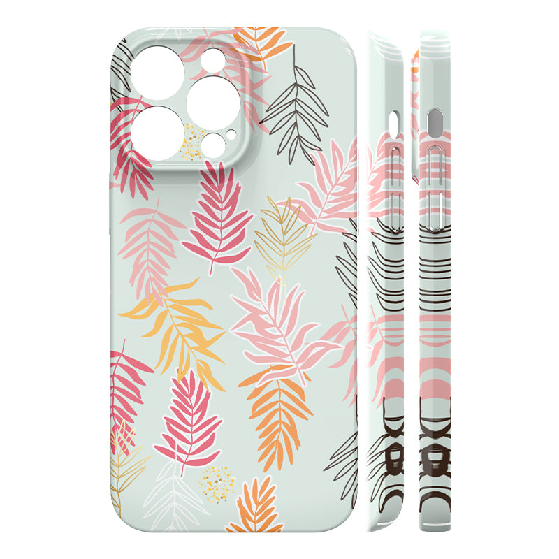 OEM phone case 14 pro modern abstract decorative leaves pattern phone case for iphone 12 13 mobile cover
