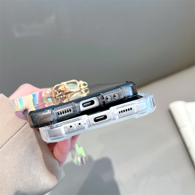 Samsung Foldable Transparent Bowknot Phone Case For Samsung Zflip3 Zflip4 W23 Flip