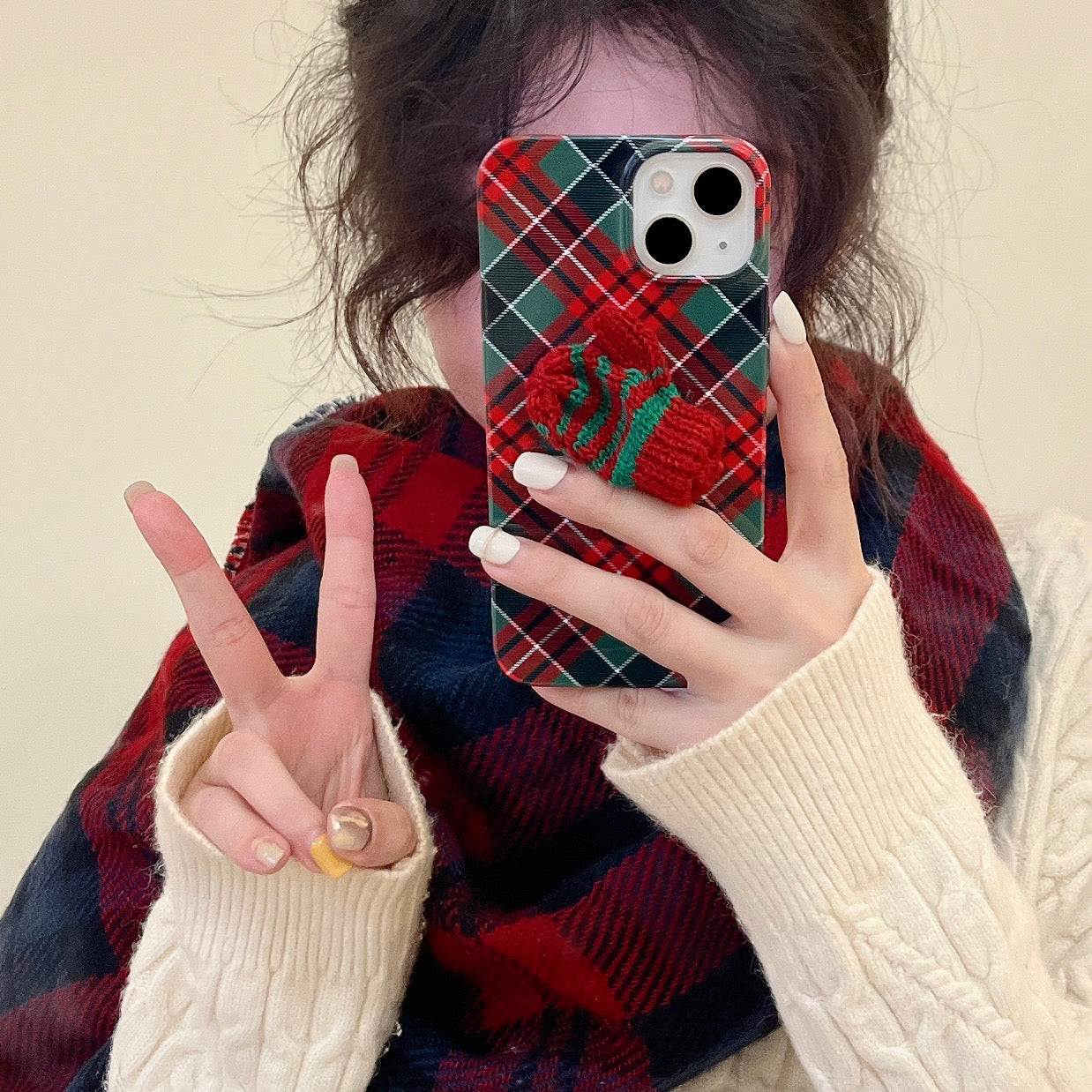 New Fashion Vintage Plaid Small Phone Case candy colorful shockproof cute phone case for iPhone 14