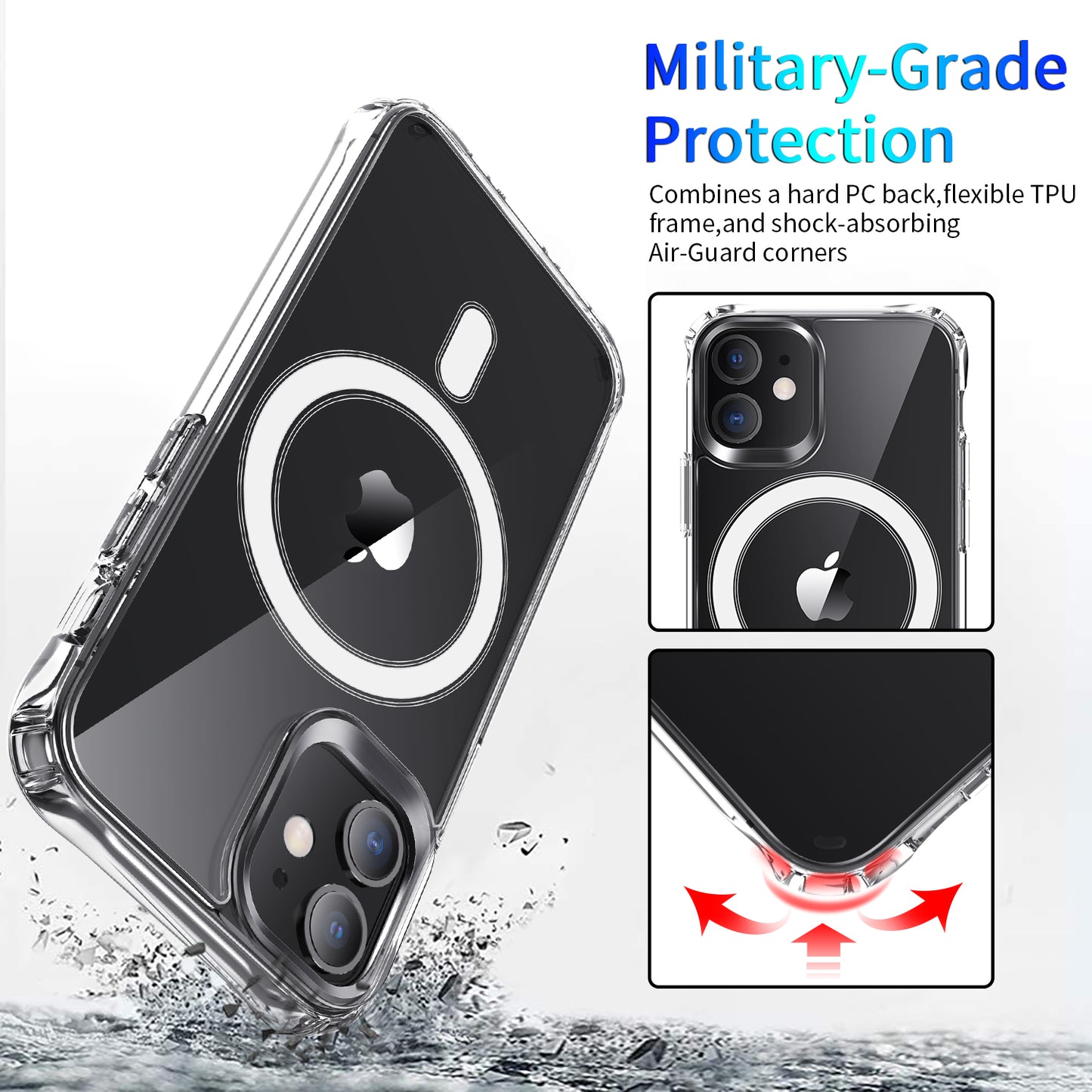High Quality Shockproof PC Back Hard Protection Phone TPU Soft Edge Phone Case for iphone 14 max
