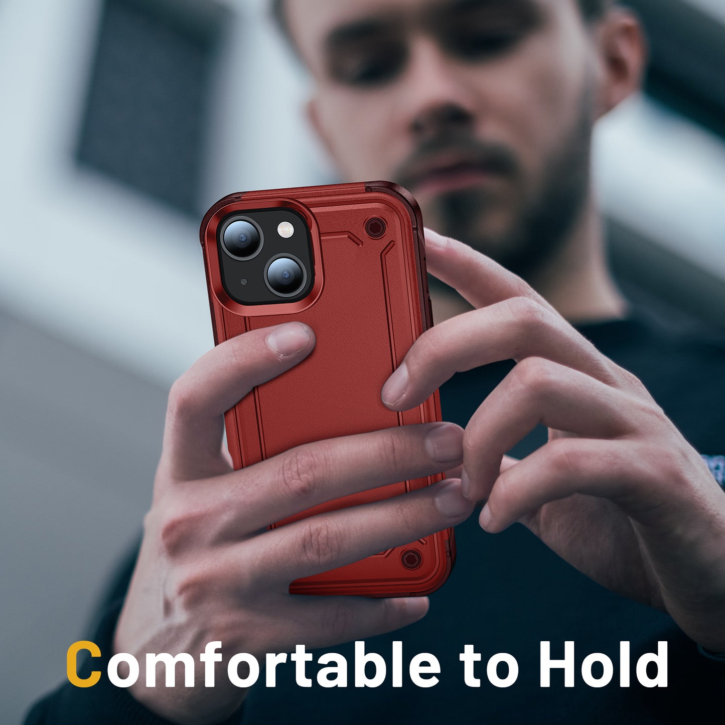double protection Solid Color hard Silicone Phone Case Cell phone case cover for iphone 14 pro max Shockproof case