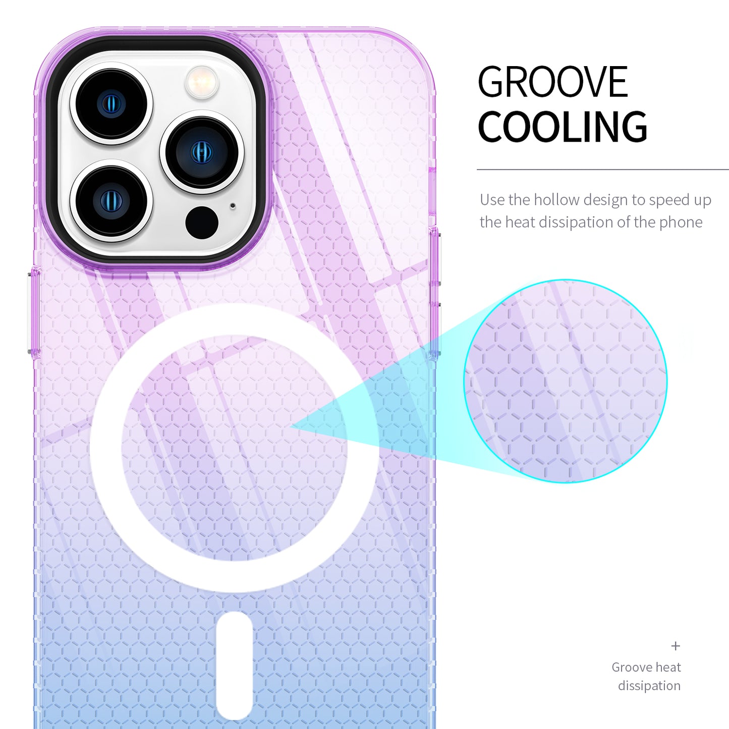 original quality magnetic wireless charging colorful gradient case for iphone 11 pro max
