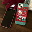 High quality vintage Christmas bunny red phone shell Silicone shockproof Phone Case for iPhone 14