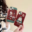 High quality vintage Christmas bunny red phone shell Silicone shockproof Phone Case for iPhone 14