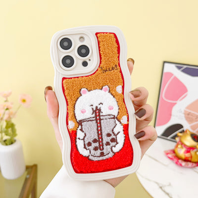 New Design Plush Rabbit Girls Protective Mobile Cell Phone Back Cover Case For iphone 12