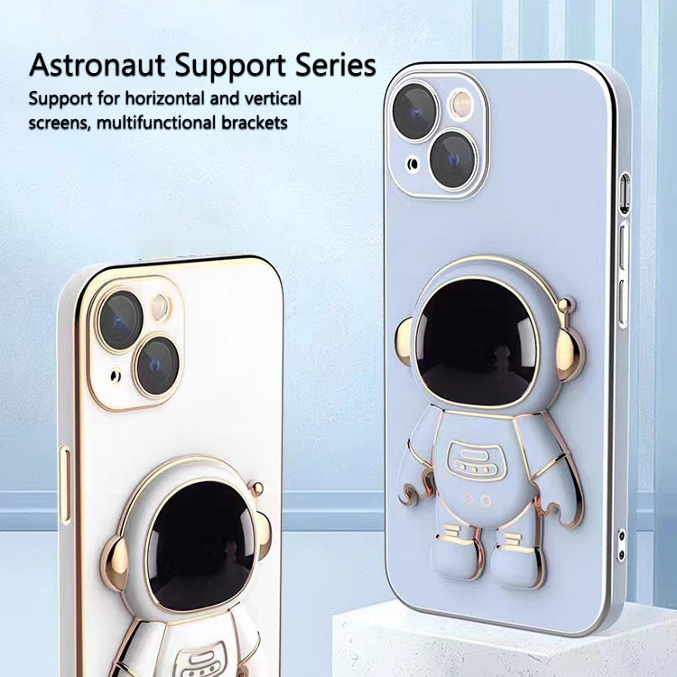 2023 New Arrival Electroplated astronaut folding stand mobile phone case for iPhone 11 12 13 14 pro max X XS XR phone case