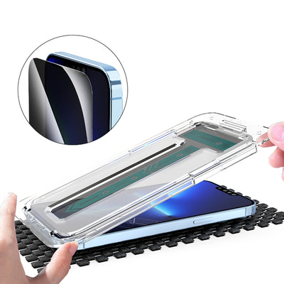 Easy To Install Mobile Phone Accessories High Aluminum Tempered Glass With Installation Tool For Iphone Privacy Screen Protector