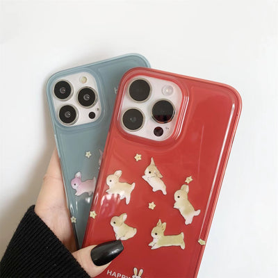 Luxury Design Ins Cute Thin Case For iphone 13 pro Cartoon Square Cover For iphone 14 pro max Drop-proof Printing Case