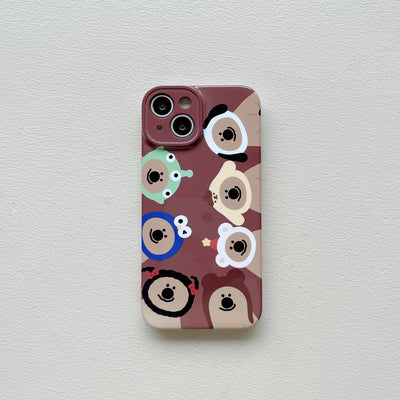 Popular Cute 3D Cartoon Pattern Bell Pepper Bear Film IMD Mobile Cover Case For Iphone 14 13 12 11Case