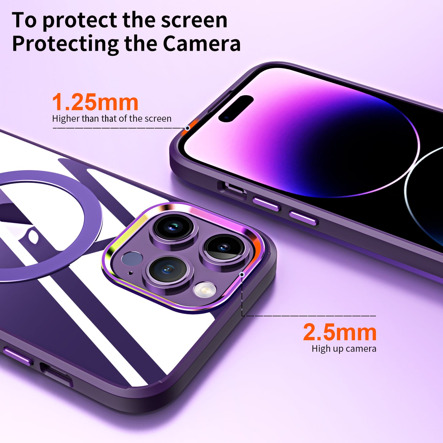 slim shockproof portable transparent put+pc full body phone case for iphone 11 pro max with stand