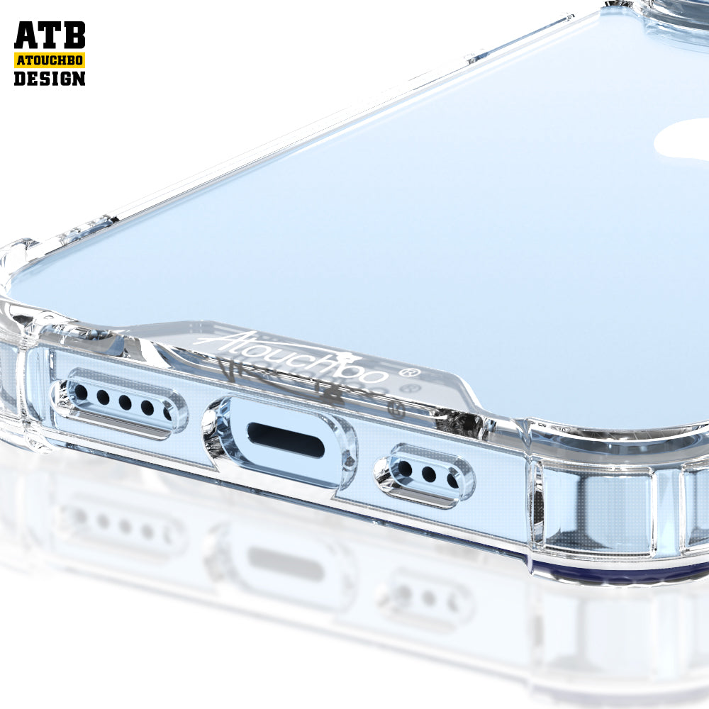 Atouchbo wholesale tpu anti-shock designer transparent clear cover cell phone case for iphone 11 12 13 14 pro max