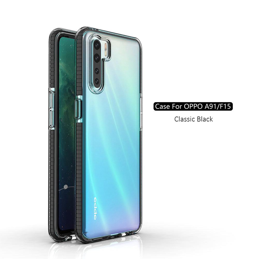 For OPPO A91 \ F15 Soft TPU TPE New Transparent Mobile Phone Case Multi-Color Selection