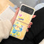 2023 Cartoon Cute All-around Protection Phone Case For Samsung Zflip 3 Zflip 4 Anti-fall Tpu Pc Phone Cover