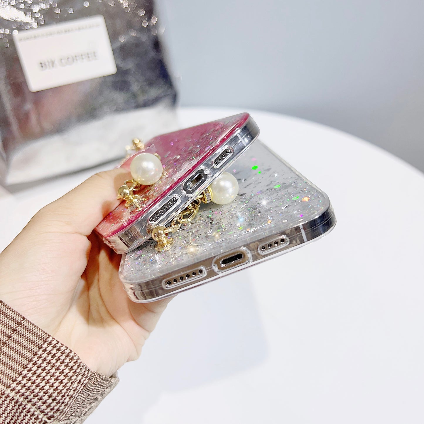 2023 New Fashion Sky Bling TPU Shockproof Bracelet Phone Case for iPhone Samsung Xiaomi Huawei