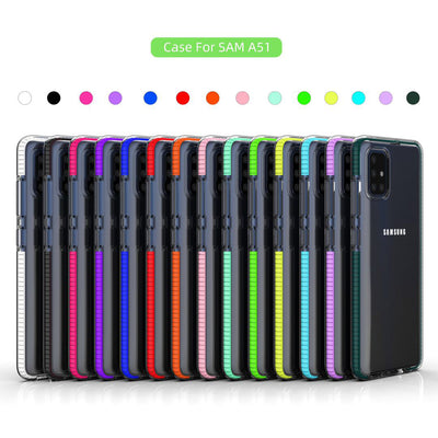 Soft Shockproof TPU TPE Clear Bumper Phone Case for Samsung A51 New Cover Mobile Phone Case Cover