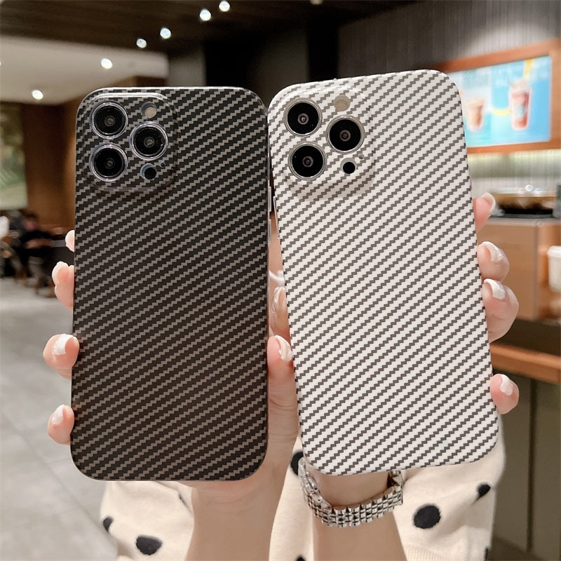 For Iphone 14 Pro Max Real Carbon Fiber Case Anti Fingerprints &amp; Scratch Slim Fit Shockproof For Iphone 11 Case