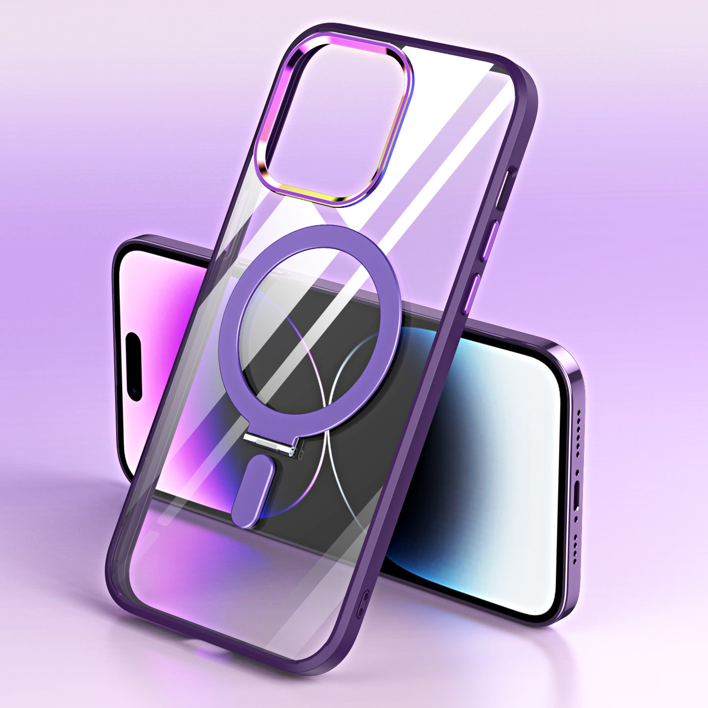 Amazon Hot Sale Candy Color Case Transparent Clear Magnetic case for iphone 14 case