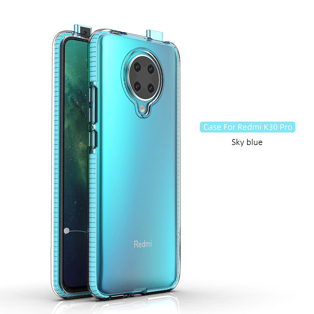 Suitable for Xiaomi Redmi K30 PRO Two-Color Soft Rubber TPU Mobile Phone Case Shell Simple Transparent Mobile Phone Cover