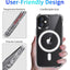 Airbag Clear Magnetic Phone Case Compatible 2 in 1 TPU PC Phone Cover for iPhone 14 Case