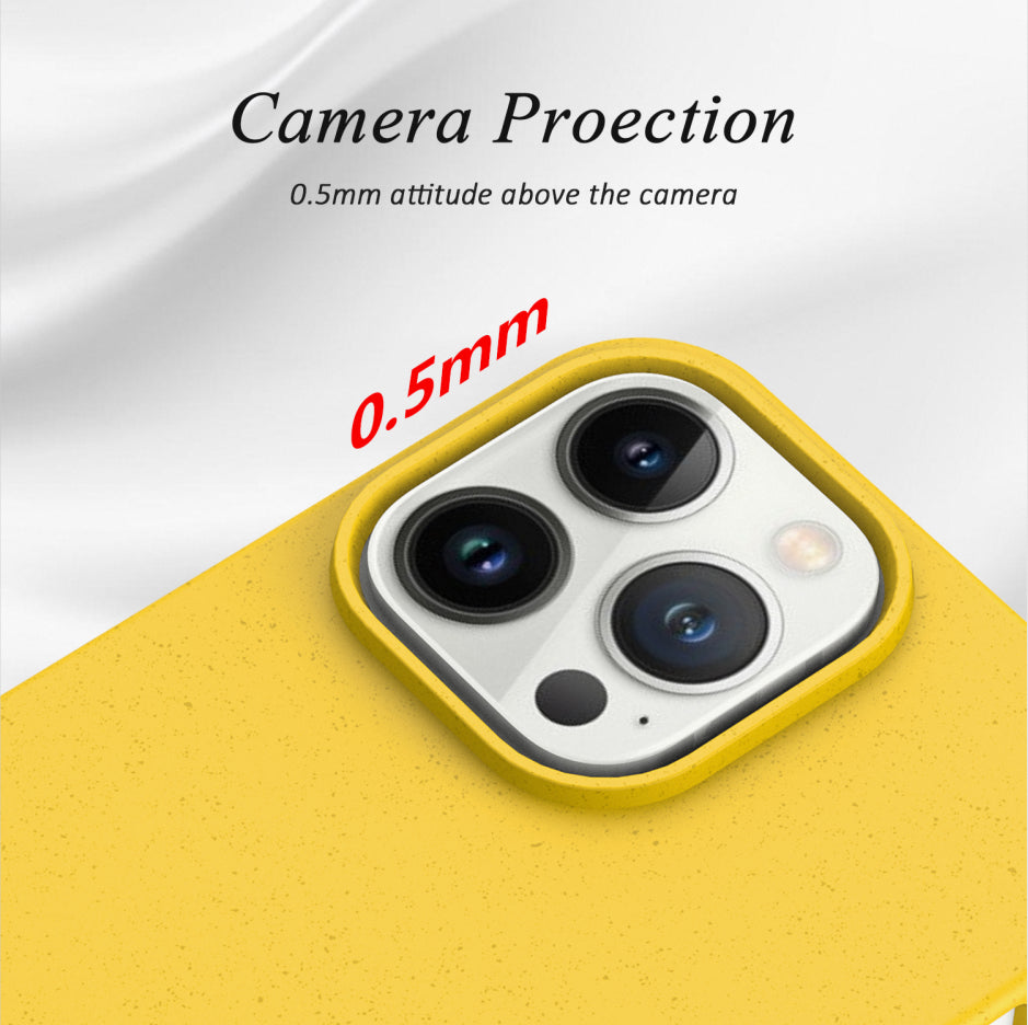 degradable wheat straw shockproof soft tpu lanyard phone case protect cover for iphone 11 pro max