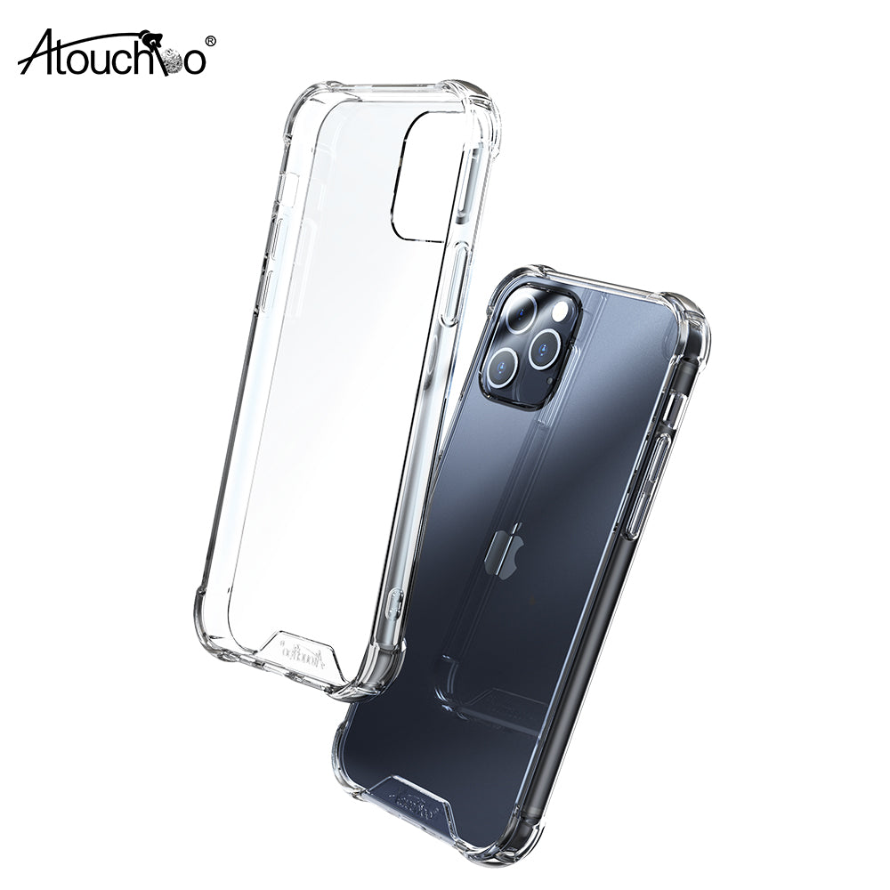 Atouchbo Clear Shockproof Phone Case for iPhone 12 Pro Max Transparent Mobile Back Cover for iPhone 12