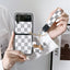 Hot Selling Chessboard Luxury Leather Phone Case Back Cover Wholesalers Veneer Leather Phone Cases For SAM ZFLIP3 4