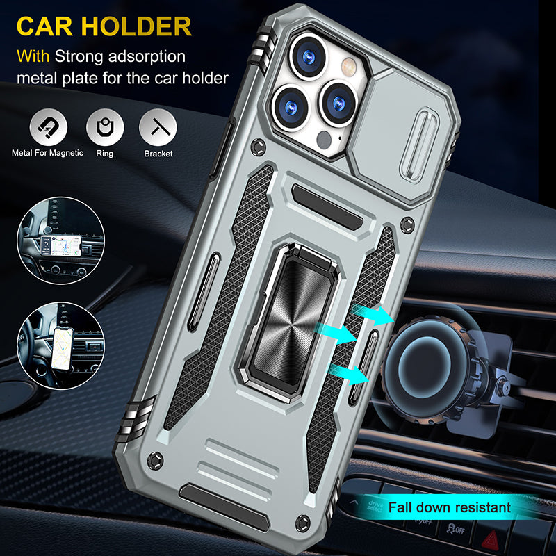 New products rubber Four corners strengthen case Magnetic Case for iphone 14 max with stand