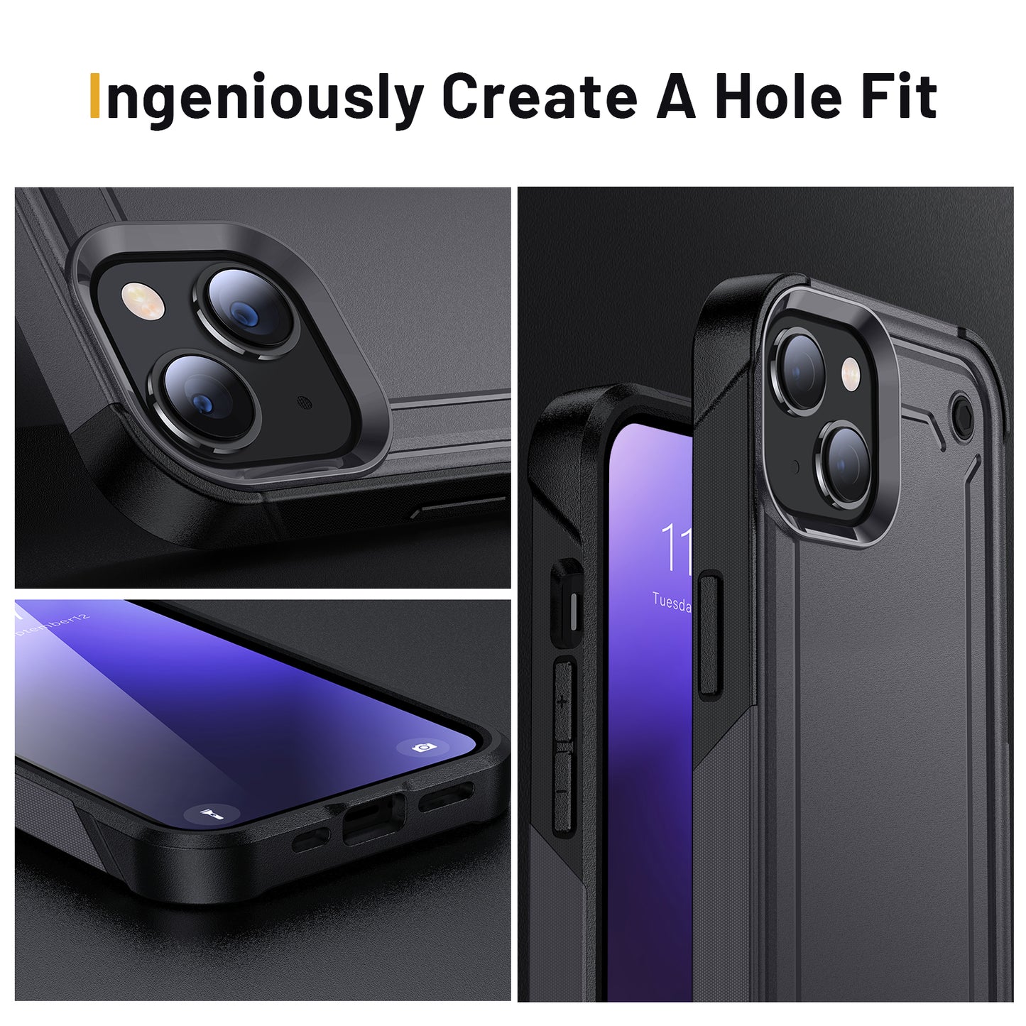Shockproof Stand Bracket Sublimation Blank Phone Case For iPhone 13 Pro Max Phone Case For Men