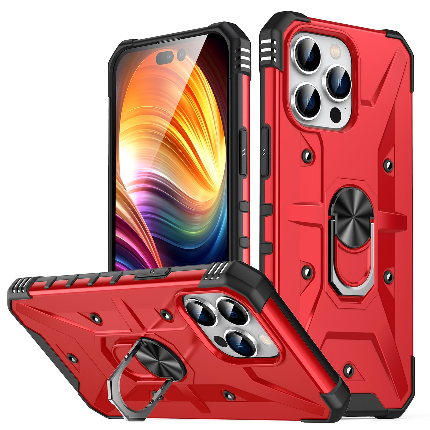 wholesale soft tpu rotating metal ring kickstand car-mounted magnetic bracket phone case for iphone 11