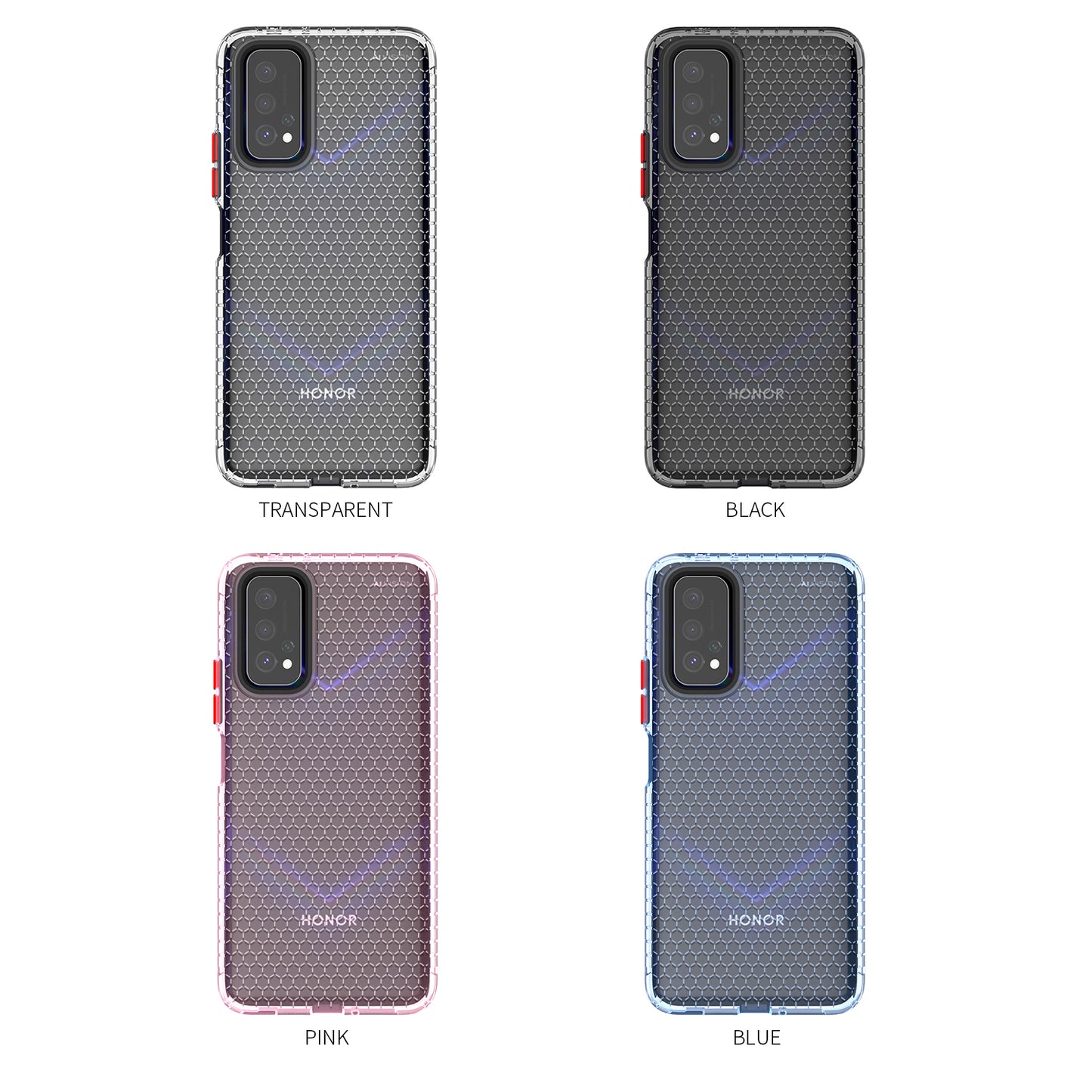 Atouchbo TPU Honeycomb Phone Case Back Cover for Honor V30