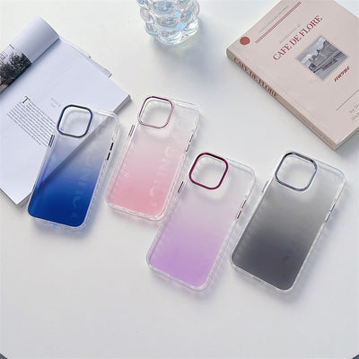 Shockproof Space Tpu Mobile Phone Back Cover Gradient Rainbow Phone Case For Iphone 12 13 14 Pro Max