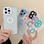 Luxury Striped show label 2-in-1 mobile phone case For iphone 11 12 13 14 transparent mobile cover