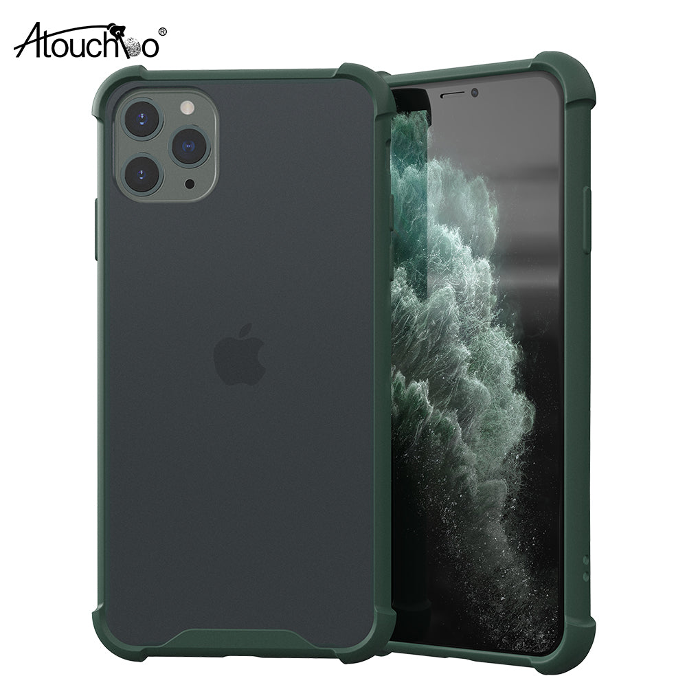 Atouchbo Translucent Skin Friendly Shockproof Phone Case for iPhone X XS XR XS Max 11 Pro 11 8 Plus 11 Pro Max Back Cover
