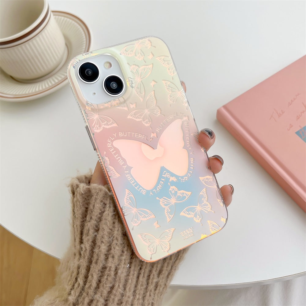 2023 new fashion shockproof phone case beautiful butterfly frosted mobile phone case for iphone 14