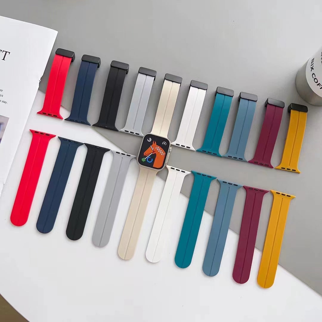 2023 New Design Sport Waterproof Magnetic Silicone Watch Bands & Accessories For Apple Watch Series 8 Bands