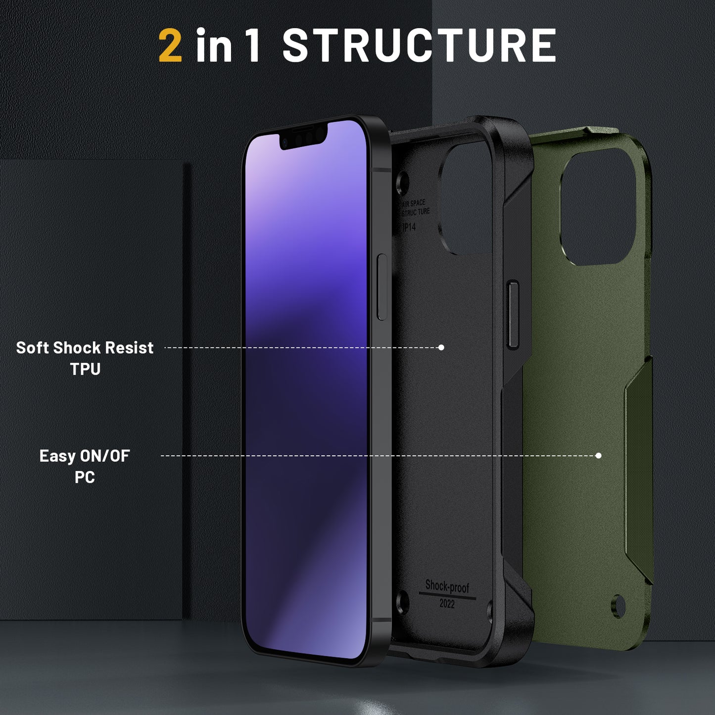High quality Premium Solid Color TPU hard  Shockproof Phone Case Cover for iphone 14 pro max case
