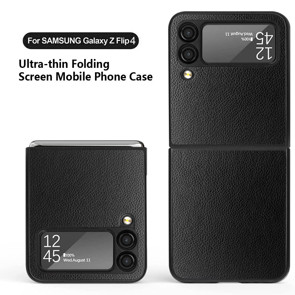 Leather Case With Camera Protection For SAM Flip 4 Ultra Slim Cover For Samsung Flip 4 PC Shockproof Case