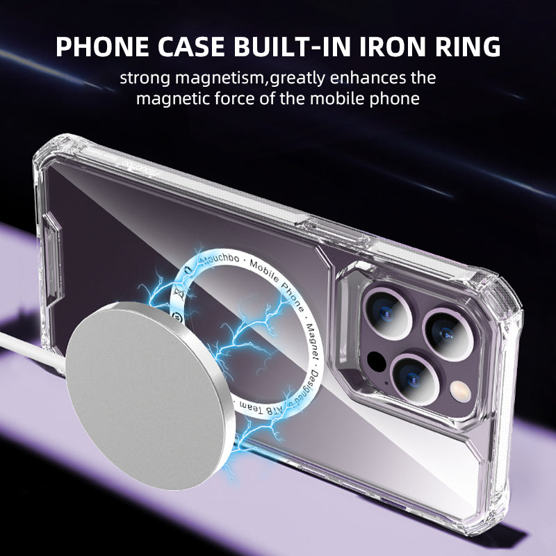 New magnetic transparent drop resistance phone case for iphone 12 magsafing case