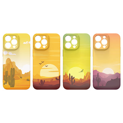 New Arrivals Fashion Sun set Middle east Phone Case Cover for iPhone 14 13 12 11 Pro Max X XR XS