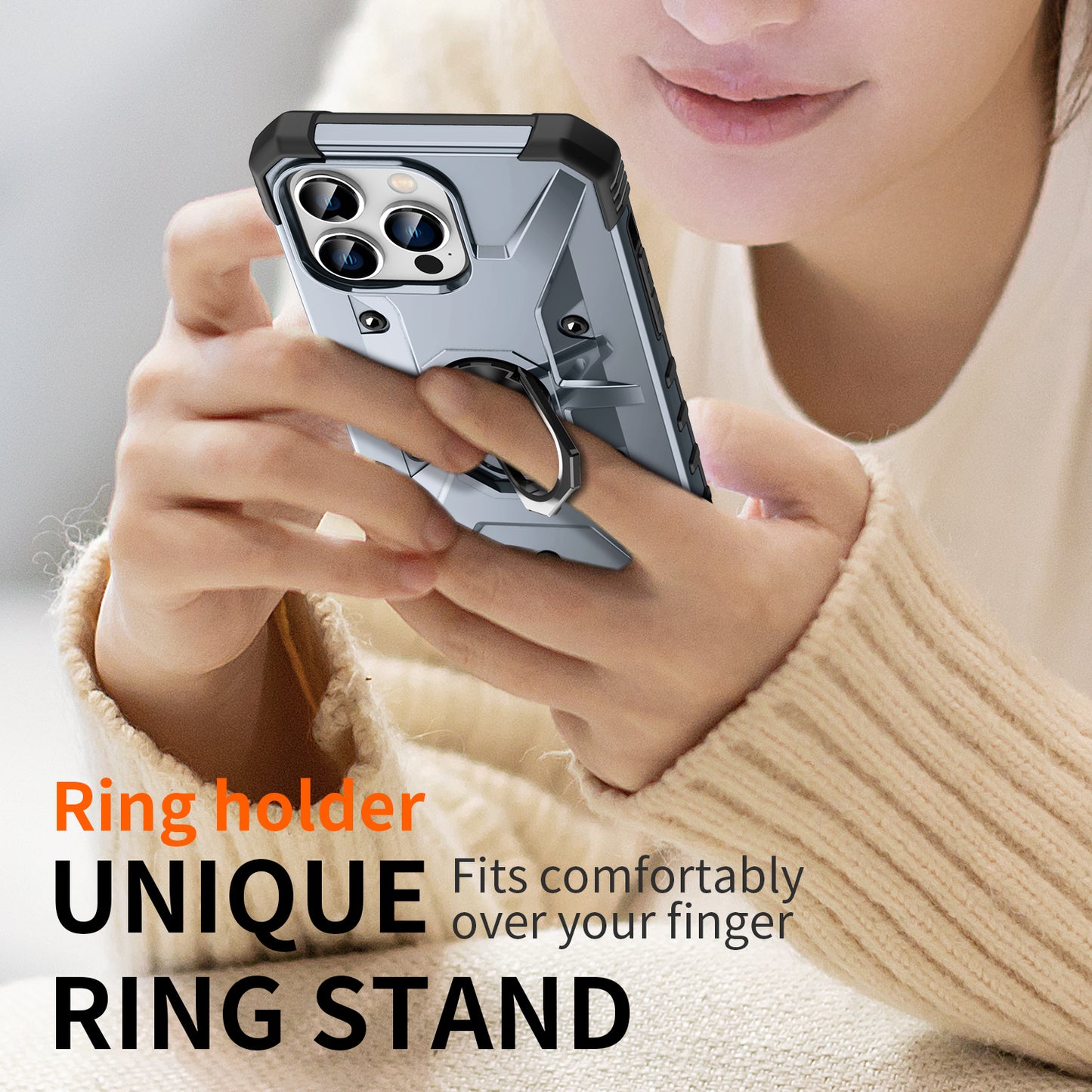 armor shockproof magnetic ring stand holder case for iphone 11 pro max  kickstand cover back cover