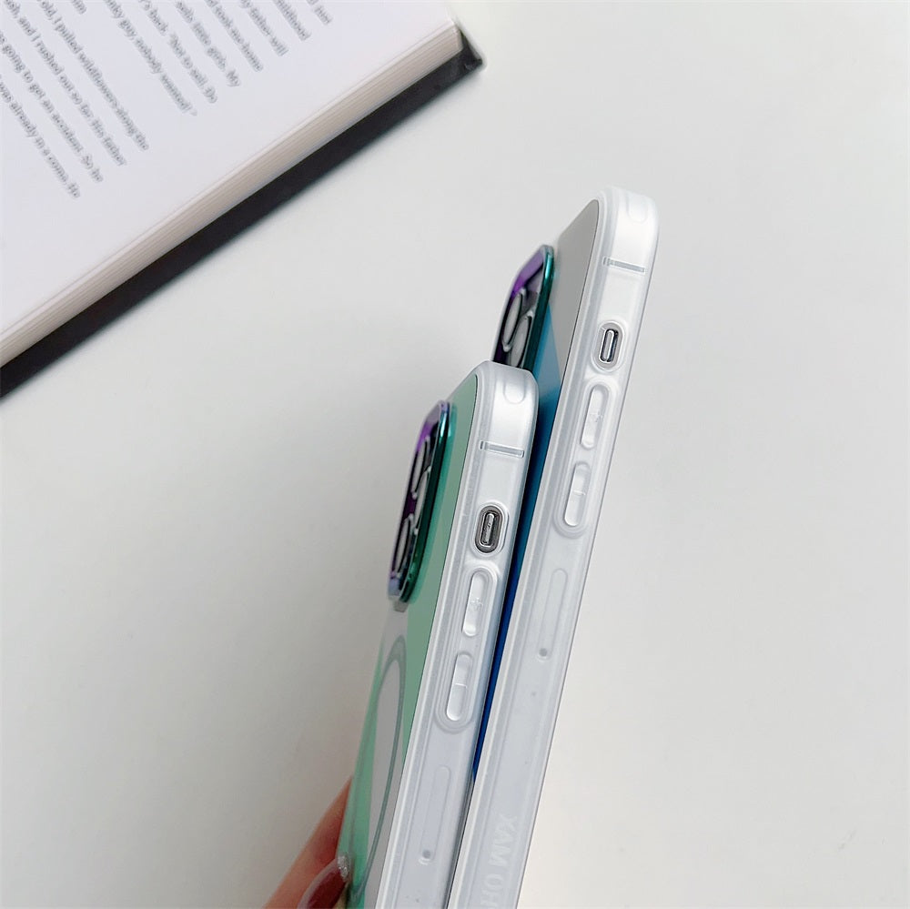 Good quality gradient color phone case magnetic magsafing phone case for iphone 12