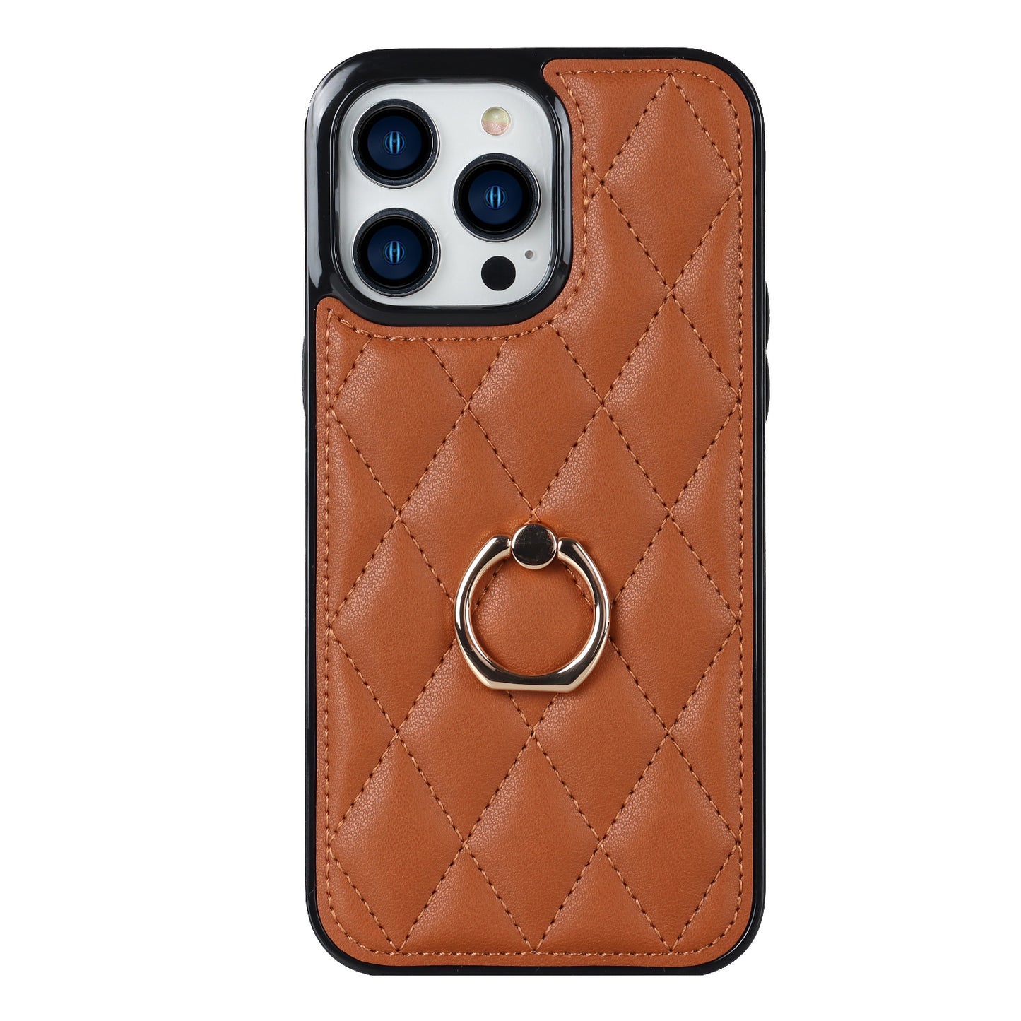 2023 New Arrival High Quality puffer solid color ring small fragrance mobile phone case for iphone samsung