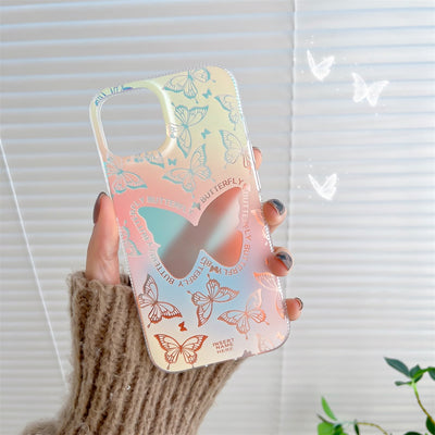 2023 new fashion shockproof phone case beautiful butterfly frosted mobile phone case for iphone 14