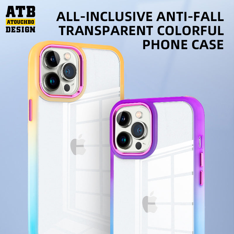 Atb Charm Eye Series Gradient Color Phone Case Shock Resistant Drop Case For Iphone 13 12 Pro Max Mini 2 In 1 Bumper Cover