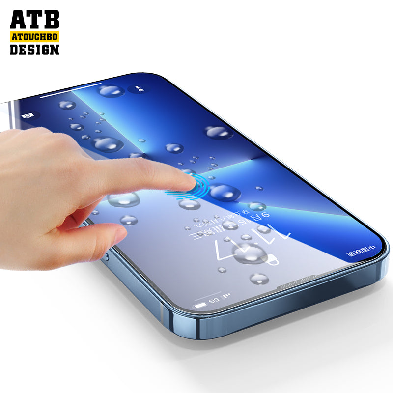 ATB Design Easy To Stick Anti-dust Mobile Phone HD Screen Protectors Tempered Glass for iphone 11 12 13 14