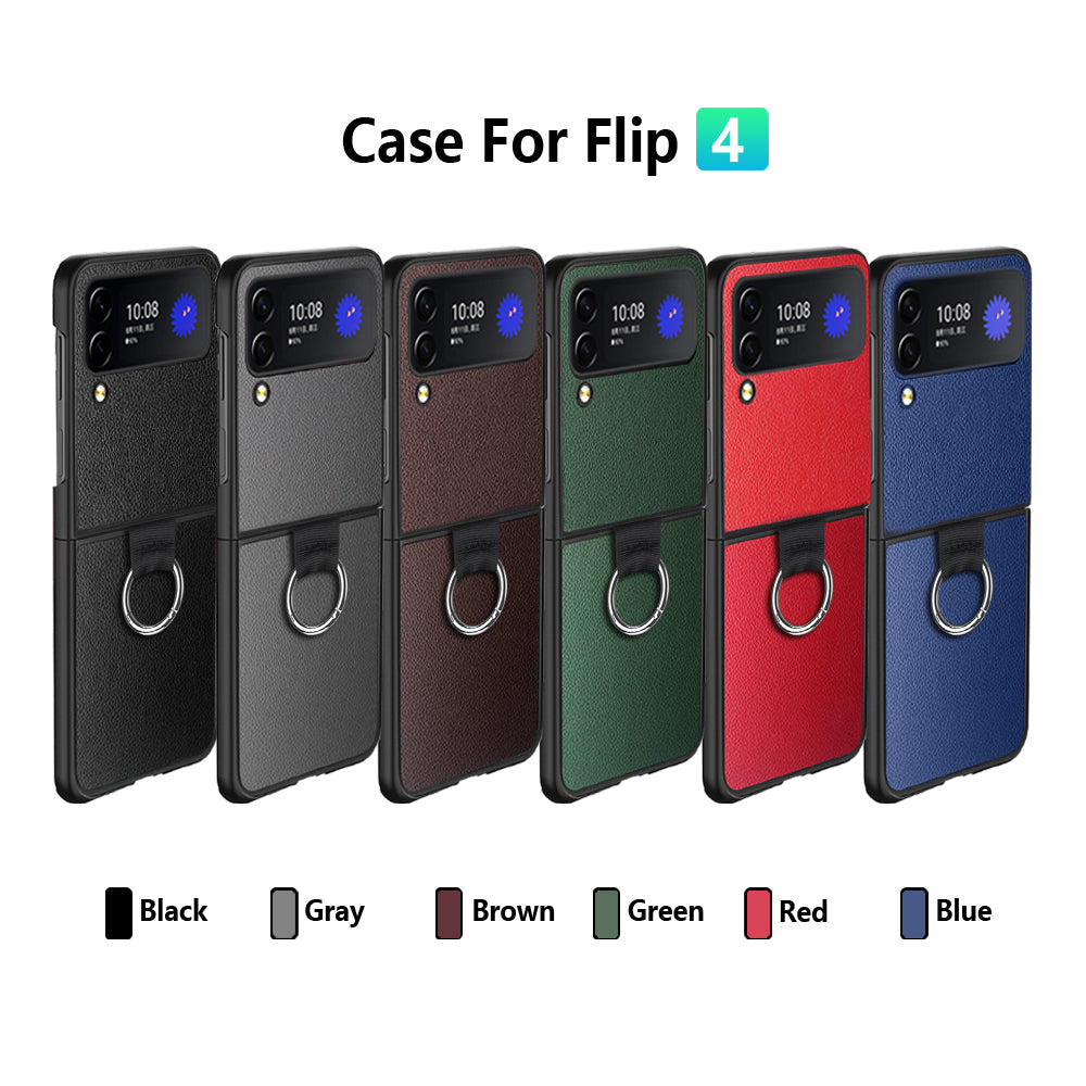 Premium Ultra Slim Fit Soft Leather Case For SAM Flip 4 Full Cover For Samsung Flip 4 Anti Drop Bumper Case