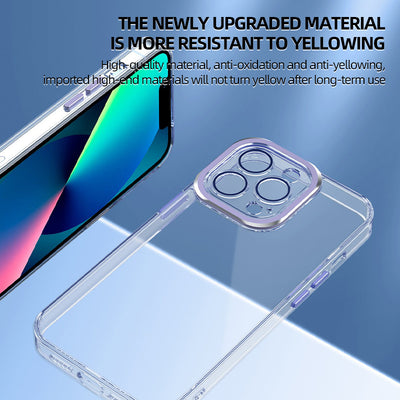 Amazon hot clear anti-yellowing phone cover with lens protector case for iphone 12 tpu cover